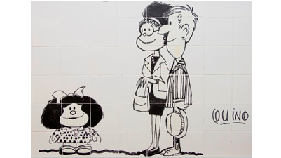 Mafalda, seus pais e outros personagens de Quino voltam restaurados a estações das linhas A e D do Subte em Buenos Aires