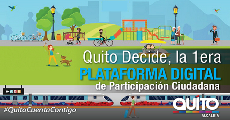A plataforma digital de participação Quito Decide tem mais de 300 cidadãos cadastrados, informa o prefeito Mauricio Rodas
