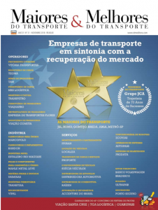 Capa da revista Maiores do Transporte & Melhores do Transporte 2018