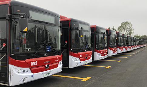 Em 1º de abril, 100 novos ônibus elétricos para Santiago