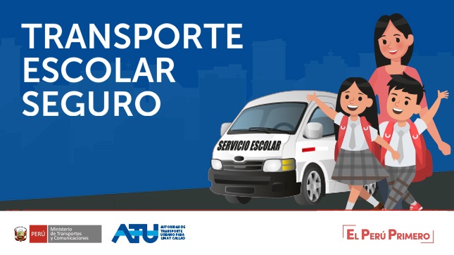 A Autoridade de Transporte Urbano de Lima e Callao (ATU) criou o portal ‘Consultas on-line’ para que as famílias verifiquem se as unidades de mobilidade escolar cumprem os requisitos da lei