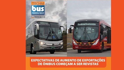 La revista TechniBus muestra que las expectativas de mayores exportaciones de autobuses brasileños están comenzando a revisarse, debido a la pandemia de Covid-19