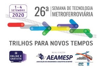 A Associação dos Engenheiros e Arquitetos de Metrô, do Brasil, publicou a programação básica da 26ª Semana Tecnológica Metroferroviária, que será realizada online de 1º a 4 de setembro de 2020