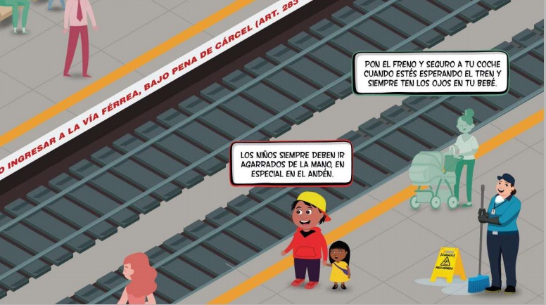 A Linha 1 do Metrô de Lima oferece ao seu público o Guia do Passageiro, válido para todos os usuários do sistema, mas voltado especialmente para crianças
