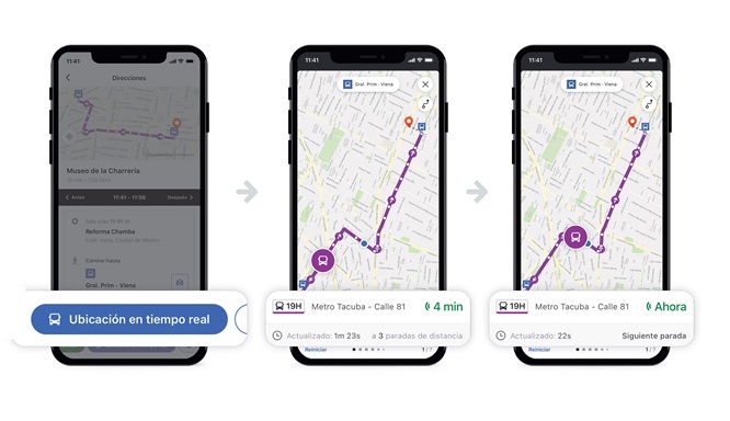 Metrópolis y grandes ciudades de Latinoamérica ya cuentan con Localización en Tiempo Real, una nueva funcionalidad de Moovit, ahora también para Android, que muestra en el mapa dónde están los buses