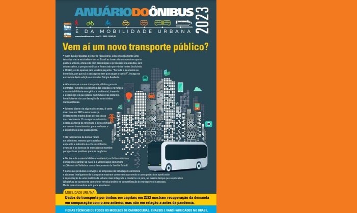 A OTM Editora acaba de publicar o ‘Anuário do Ônibus e da Mobilidade Urbana 2023’, em português, com dados e interpretações sobre o cenário na mobilidade urbana no Brasil. A publicação pode ser baixada livremente a partir de link ao final deste artigo