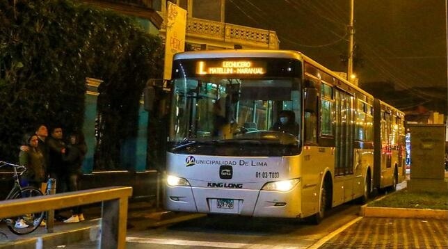 En 14 meses, más de 190 mil pasajeros en los buses de la madrugada en Lima y Callao